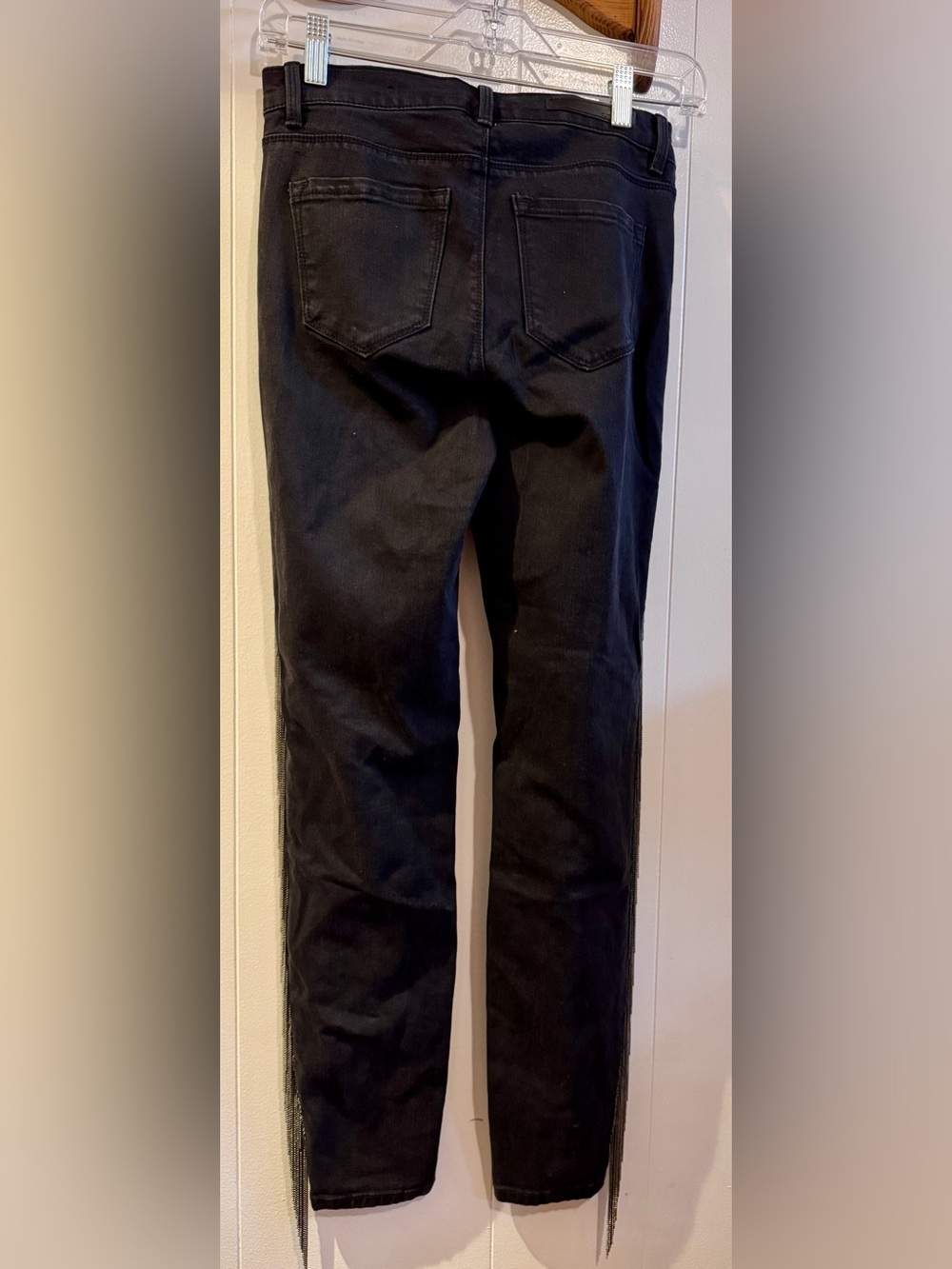 BLUE REVIVAL DUBLIN CHAIN FRINGE SKINNY JEANS - Picture 6 of 7